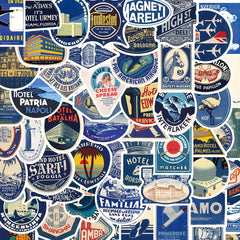 63pcs Retro Graffiti Stickers Window Helmet Laptop Decoration