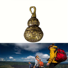 Pure Copper Gourd Pendant Fengshui Keychain Ornament