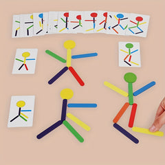 Colorful Wooden Puzzle Game for Brain Teasers & Education Play