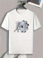 Gear Pattern Men's Sports T-shirt for Fitness - Gift for Men