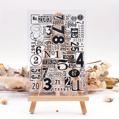 1pc Number Transparent Stamp Silicone Stamp DIY Card Decoration