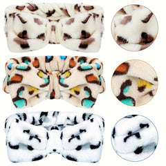 3PCS Spa Wash Face Headband Coral Fleece Hair Holder