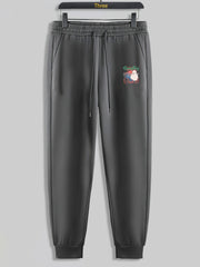 Christmas Ghost Print Men's Pants Drawstring Sweatpants Loose Casual Trousers
