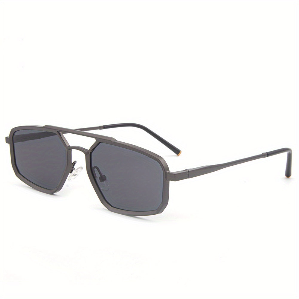 Men's Retro Double Beam Polygon Sunglasses