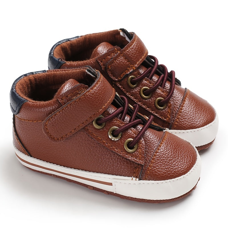 Casual Comfortable Boots for Baby Boys with Hook and Loop Fastener