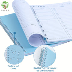 Daily Planner Undated Hourly Schedule To Do List & Meal Planner
