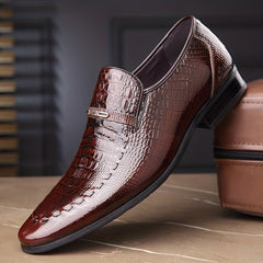 Men's Almond Toe Textured Loafer Shoes Spring/Summer
