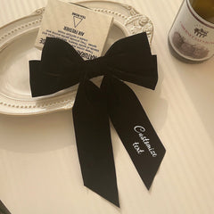 Custom Velvet Bridal Bow Headpiece with Rhinestone Accents