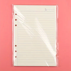 50pcs A5 Loose Leaf Paper 6 Hole Journal Book Inner Pages Office Learning
