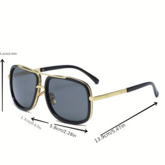 Men's Large Frame Double Beam Sunglasses for Outdoors