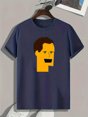 Portrait Pattern Men's Sports T-Shirt