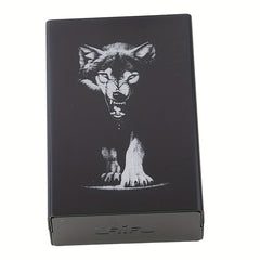 Wolf Pattern Cigarette Case Holder Automatic Pop up
