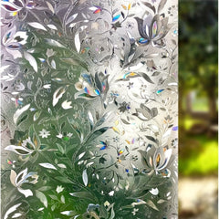3D Colourful Window Privacy Film Glass Window Cling Decorative Sticker 17.7x39