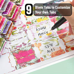 Bible Index Tabs 75pcs Laminated Tabs For Women And Men Golden Foil Easy