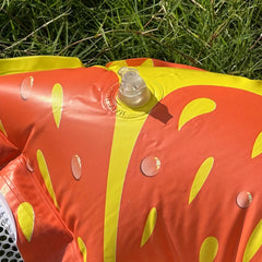 Inflatable Water Recliner Hammock Pool Toy Pineapple Orange