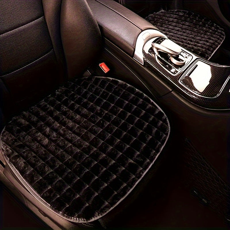 1pc Short Plush Car Warm Seat Cover Car Cushion