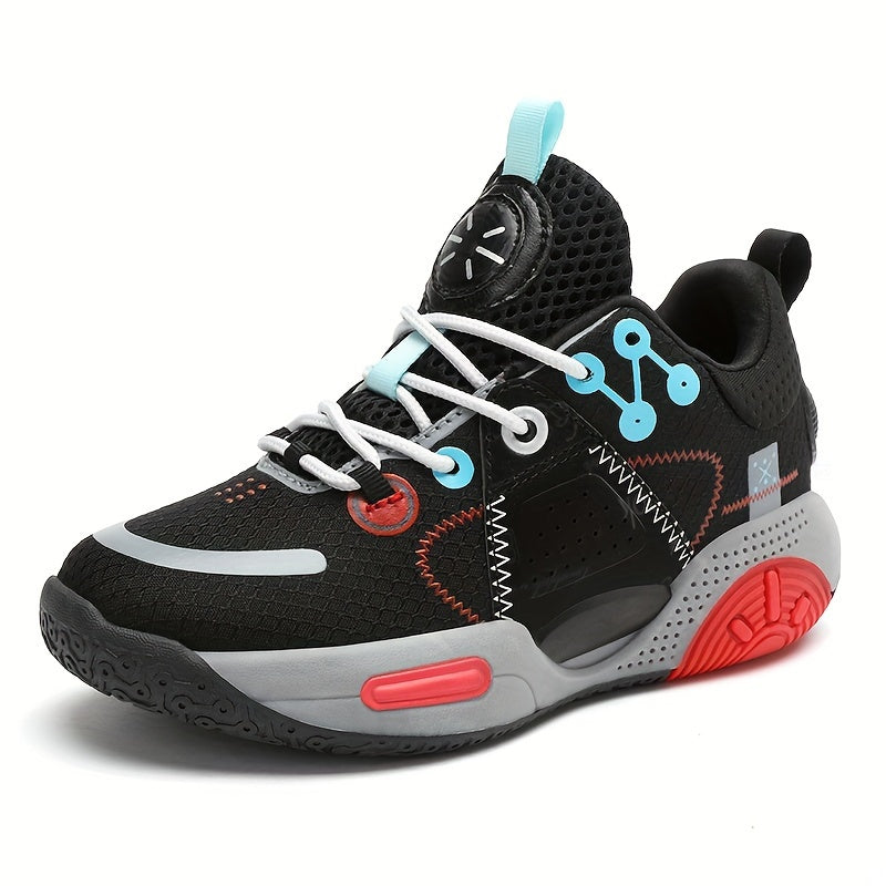 Boys' Non Slip Basketball Shoes Lace Up Sneakers Halloween Winter