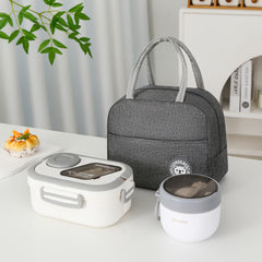 3pcs Portable Lunch Box Bag Set Thermal Bag Lunch Box Oatmeal Breakfast Cup