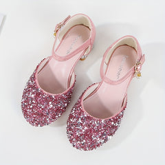 Sequin High Heeled Sandals for Girls - Party Wedding Dress Shoes