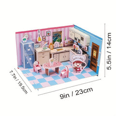 3D Model Kitchen Puzzles DIY Craft Toys for Kids