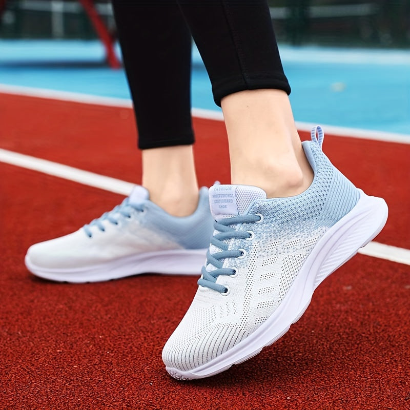 Breathable Gradient Mesh Running Shoes