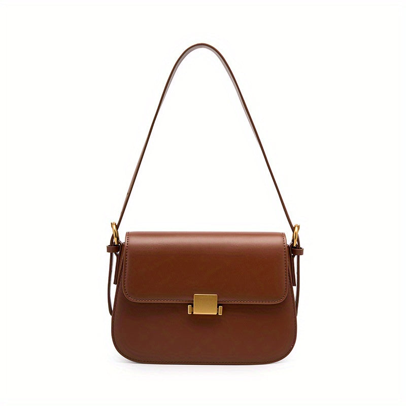 Leather Textured Crossbody Bag Purse Versatile Baguette Bag