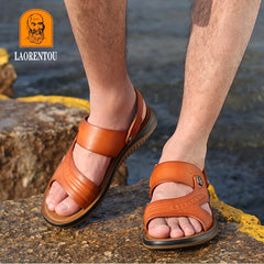 LAORENTOU Men's Non Slip Lightweight Slides Open Toe Quick Dry Slippers