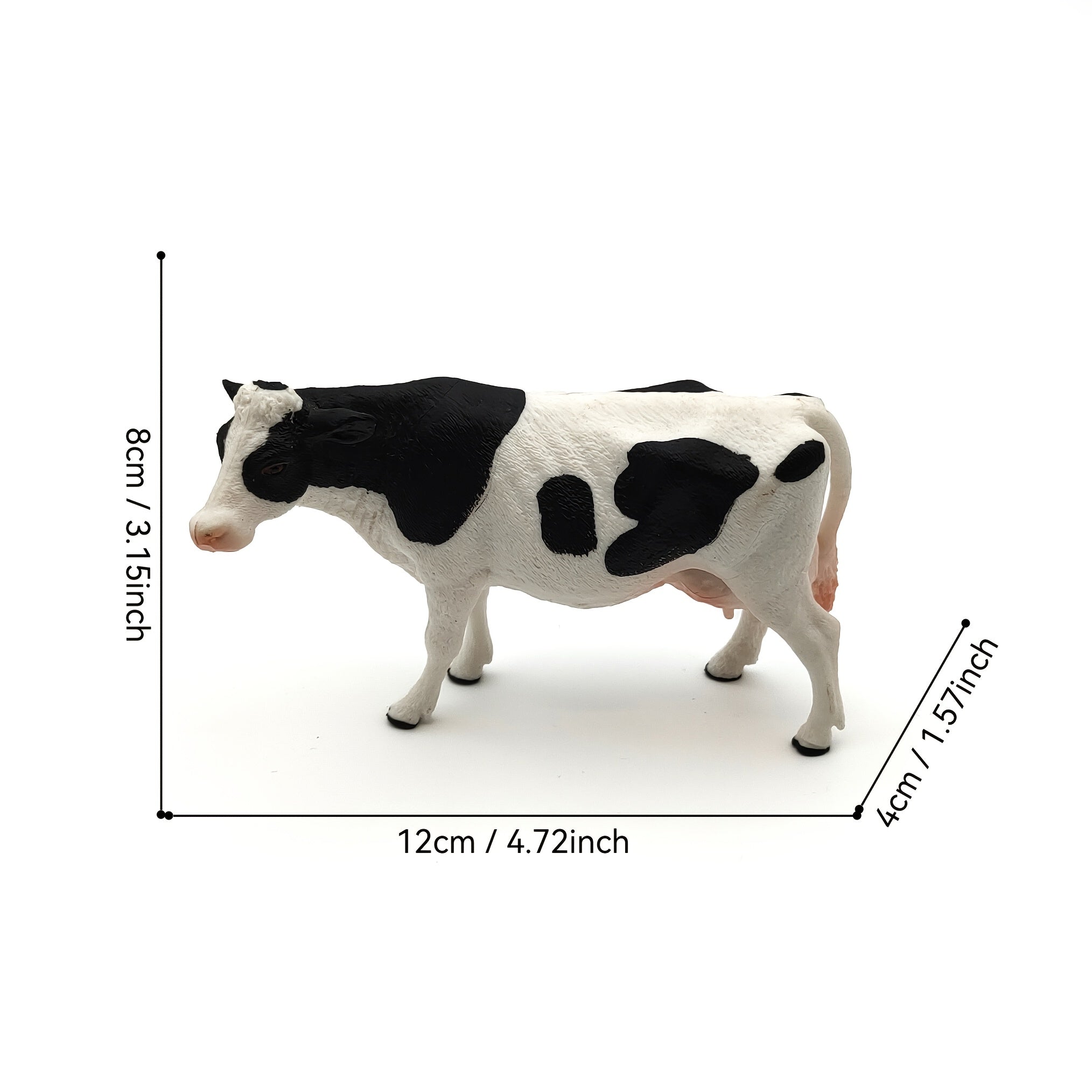 Farmer's Cow Wooden Farm Animal Model Room Decor