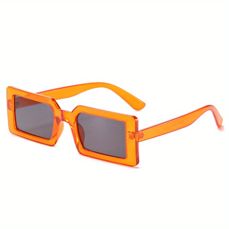 Vintage Square Frame Sunglasses Gradient Lens Wrap Around Eyewear