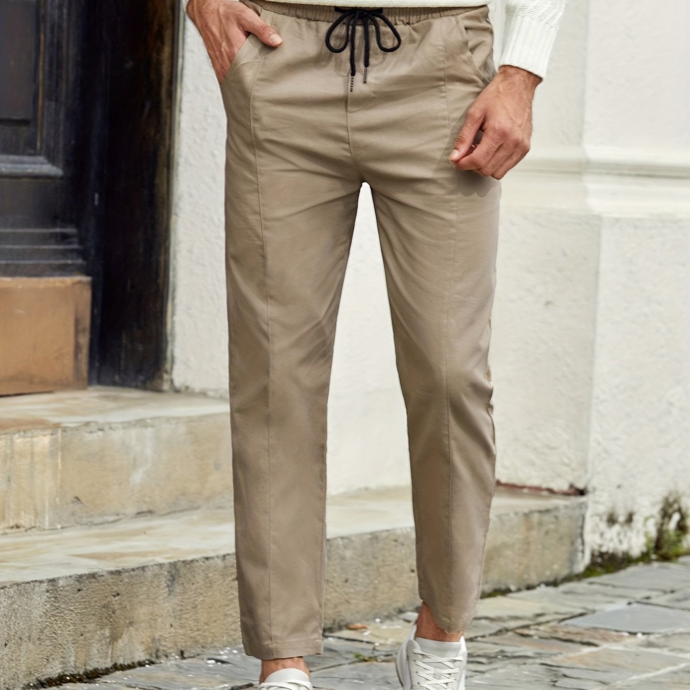 Men's Drawstring Waist Casual Pants All Seasons