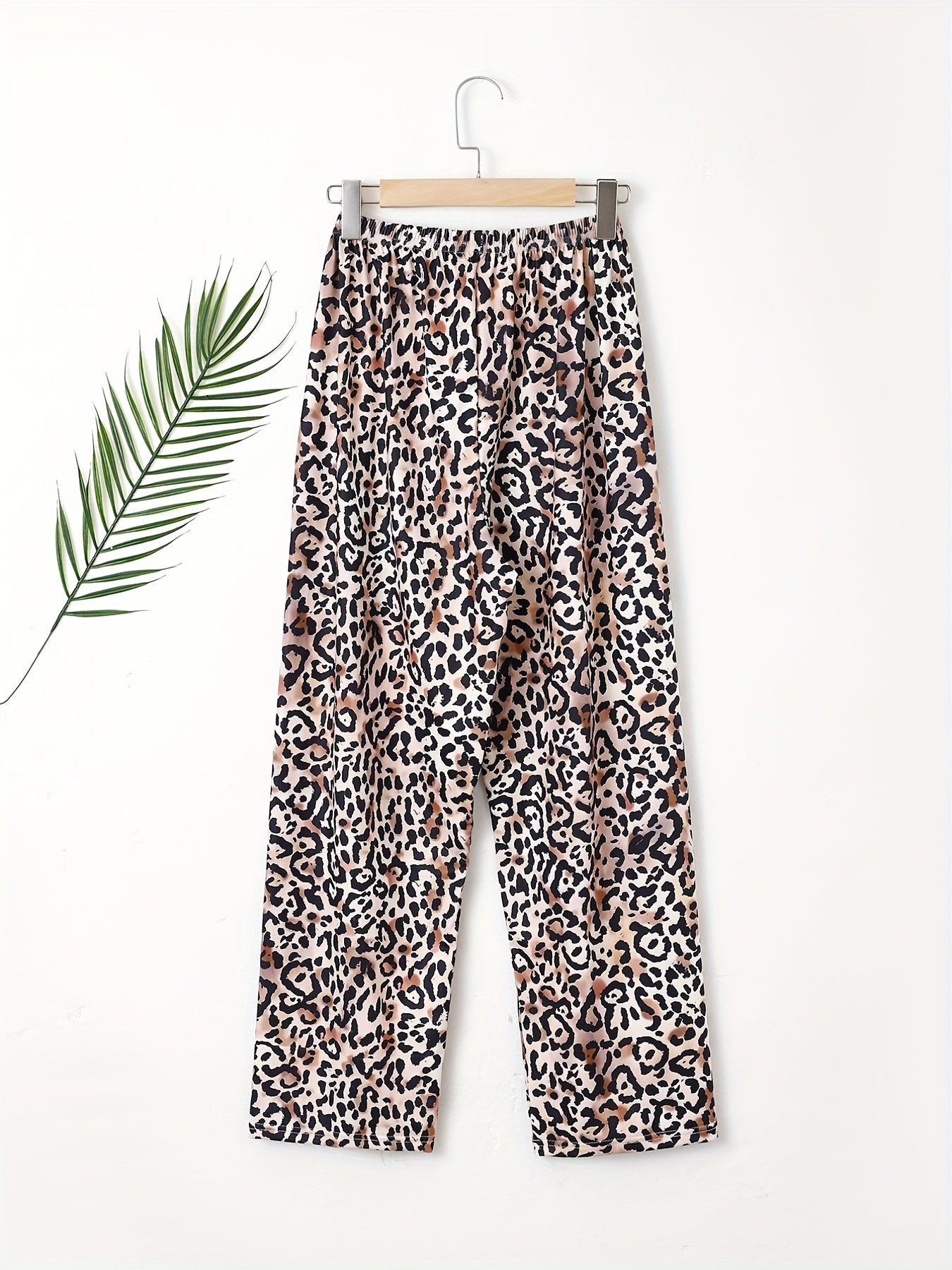 Leopard Print Loose Sleep Pants Women's Sleepwear