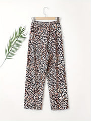 Leopard Print Loose Sleep Pants Women's Sleepwear