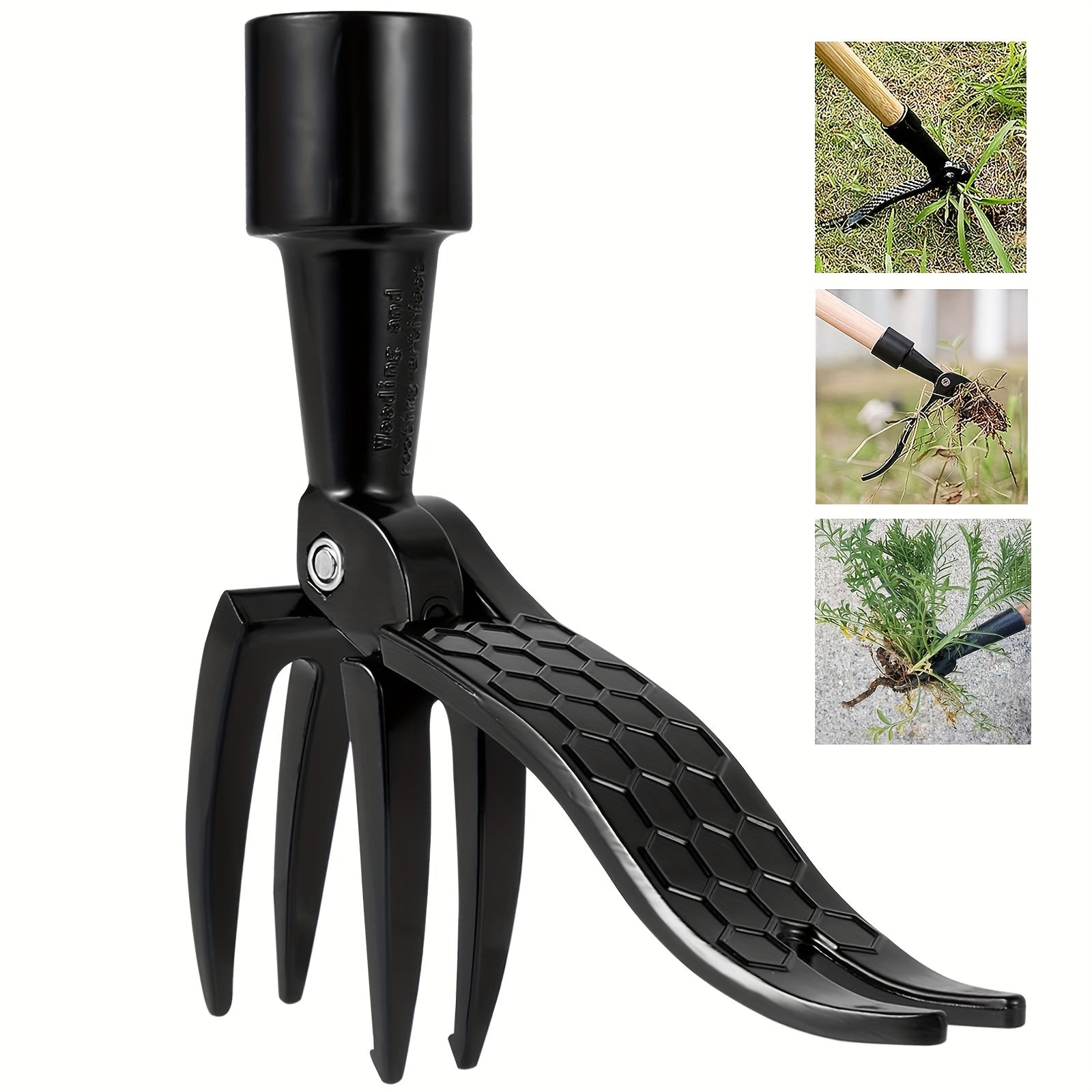 Adjustable Hand Weeder Tool for Garden Weed Removal