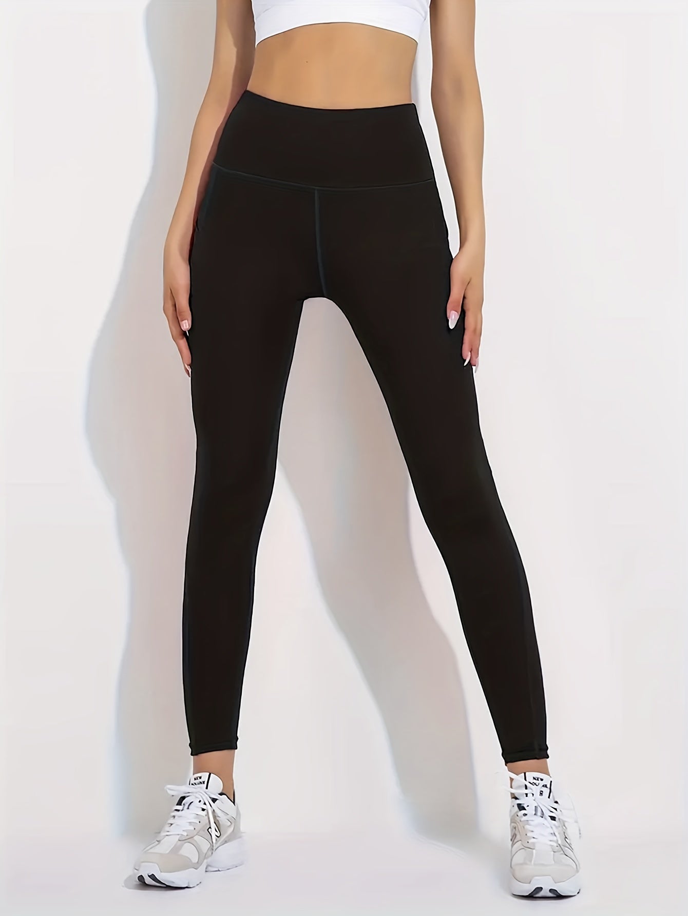 Women's High Waisted Leggings with Pockets Tummy Control