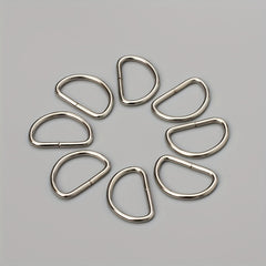 100pcs DIY Clothing Metal D-ring Accessories Silver D Buckle