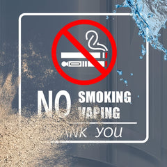 4 Pack No Smoking No Vaping Sign 15 24cmX 15 No Smoking Window Sticker Vinyl