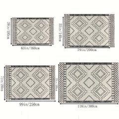 Moroccan Bohemian Rustic Geometric Area Rug for Home