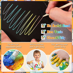 36pcs Halloween Scratch Masks DIY Theme Party Toys Scratch Paper Halloween Props