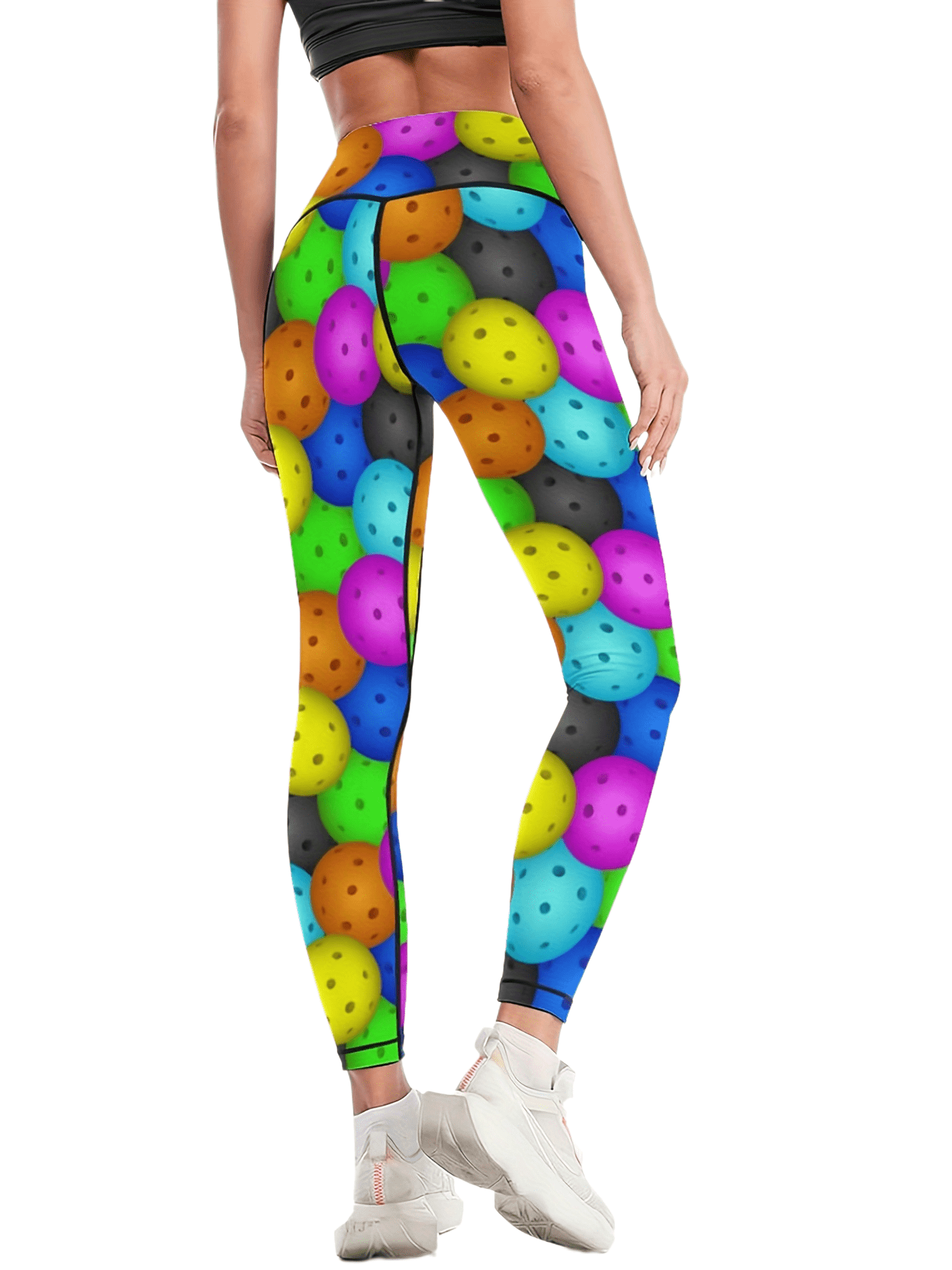 Colorful Print Yoga Leggings High Waist Tummy Control Sports Running Leggings
