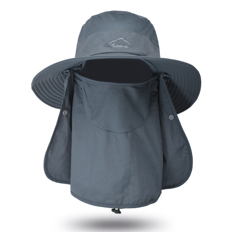 Sun Protection Bucket Hat With Removable Face Mask