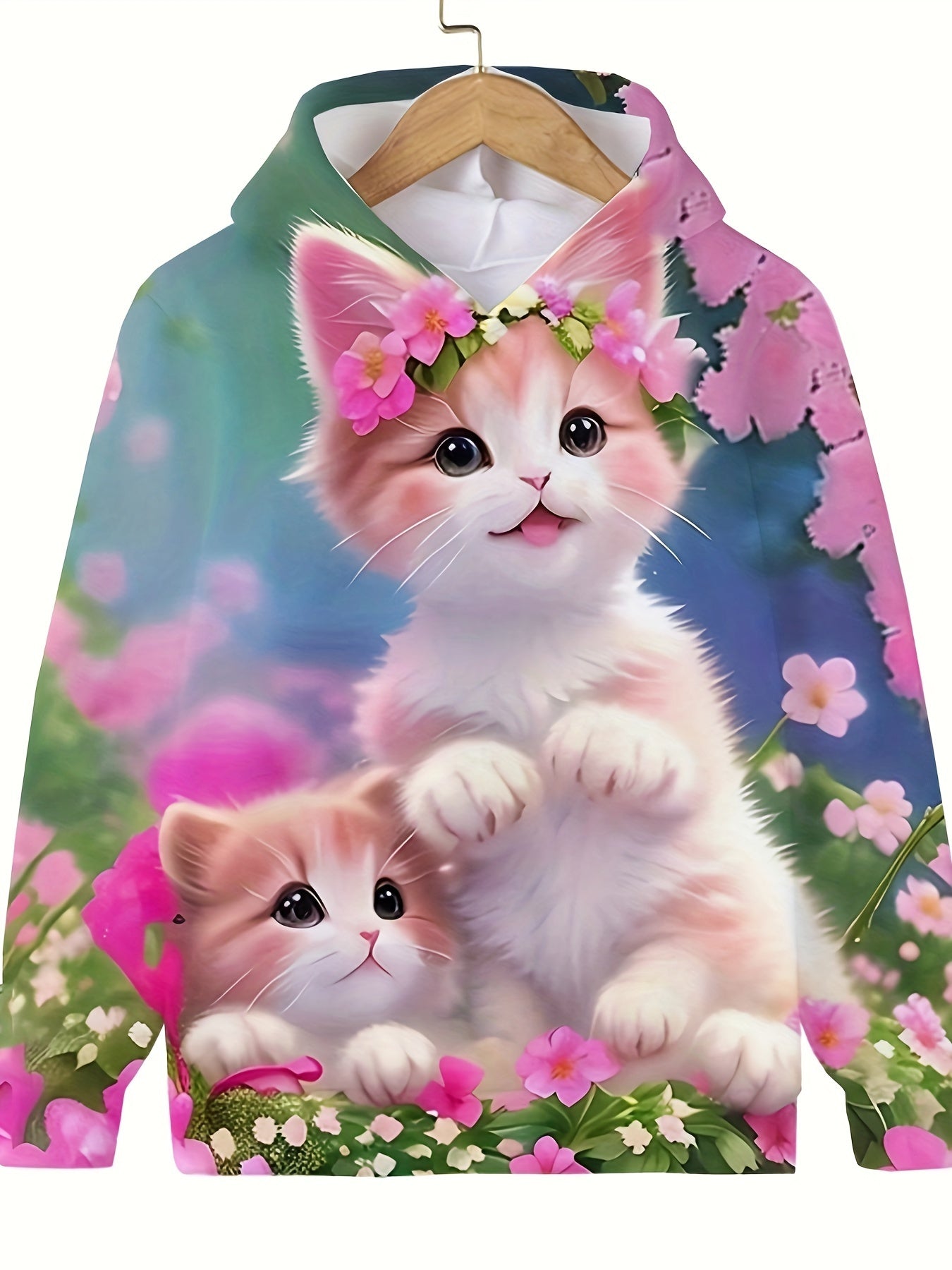 Flower Garden Graphic Hoodie Sweatshirt for Kids