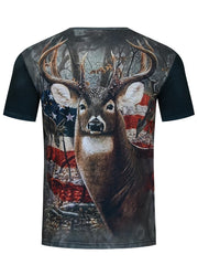 Men's Animal Graphic T shirt 3D Print Stretch Tee Top