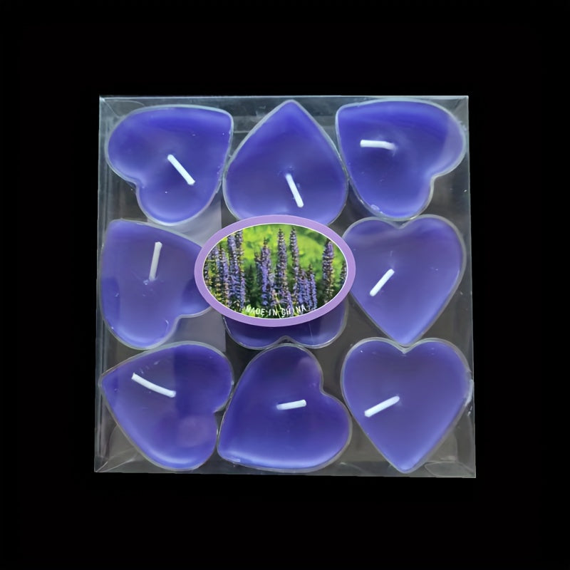 9pcs Romantic Heart Candles Proposal Confession Decor