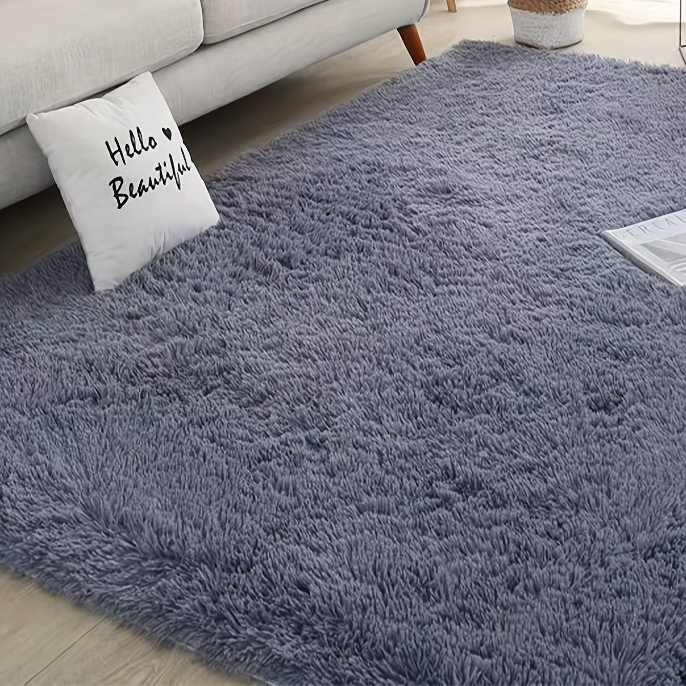 Soft Shag Area Rug for Living Room Bedroom Non Slip Washable Carpet 5'x6 6'