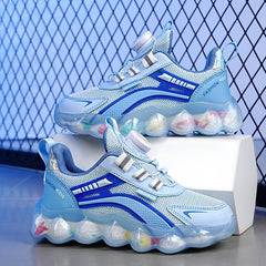 Boys Casual Mixed Sneakers Rotating Button Lightweight Anti Slip Sneakers