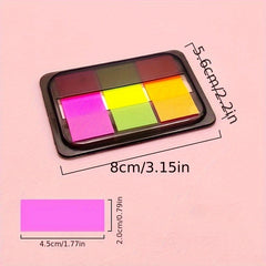 Extractable Sticky Notes, 5 Strip Label Stickers, Fluorescent Index Stickers