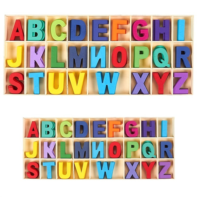 Wooden Letters Art Crafts Set 5 Uppercase Letters Sorting Trays DIY Signs