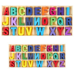 Wooden Letters Art Crafts Set 5 Uppercase Letters Sorting Trays DIY Signs