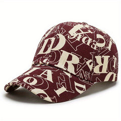 Vintage Letter Print Baseball Cap Unisex Hip Hop Couple Sun Hat Classic