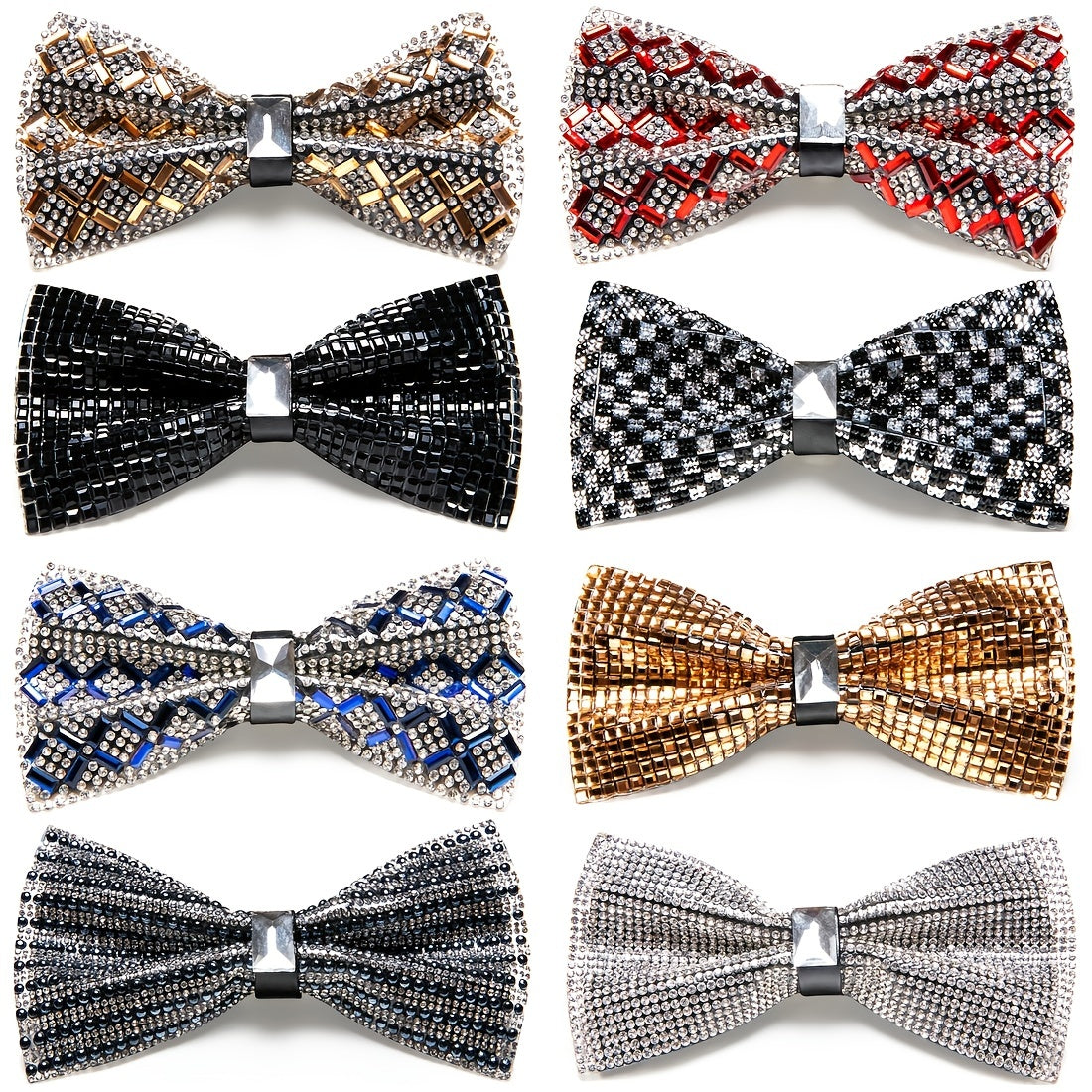 Barry Wang Rhinestone Bow Tie For Men - Wedding and Party Costume Accessory